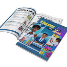 Load image into Gallery viewer, Career coloring book opened 
