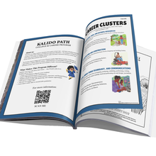 Load image into Gallery viewer, Open book with career clusters information
